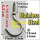 10x Hook Stainless steel 5 cm   